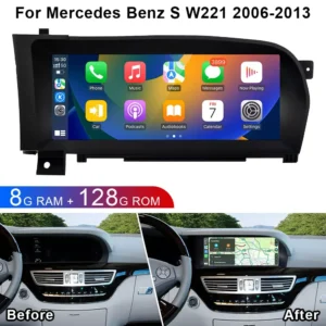 شاشة مرسيدس W221 اندرويد 10.25 بوصة