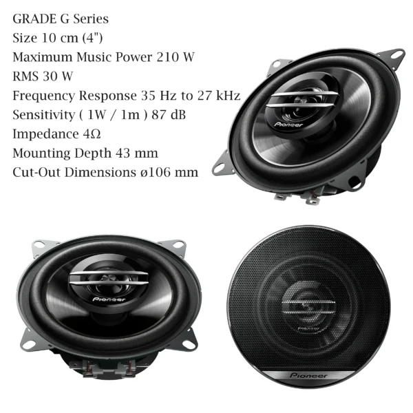 Pioneer TS-G1020F - 10 CM 210 W