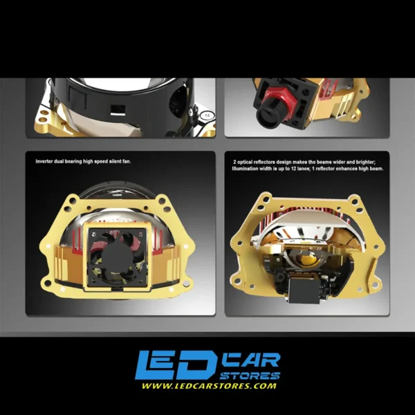 عدسات LED سيارة ALPHA PRO TH-1 50/60 - إضاءة قوية 8000K بيضاء نقية - موفرة للطاقة