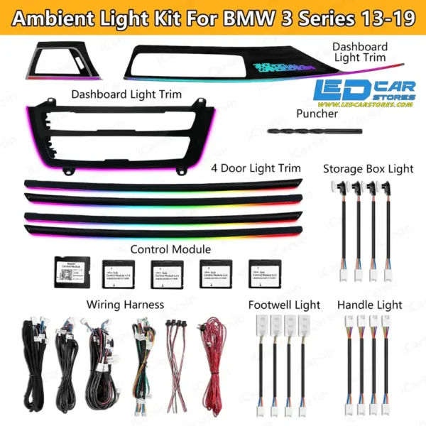 BMW الفئة الثالثة Galaxy Edition (20 مصباحًا) (موديلات 14-19) CP1092 CP1093 CP1094 Ambient Light F30 FULL