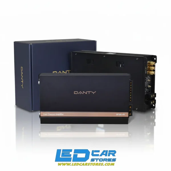 جي إم دانتي DT-80.4 - مضخم صوت 4 قنوات 320 واط RMS للسيارة