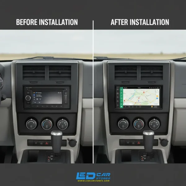 Jeep KK Android-Bildschirm KK RAM, 64 GB ROM, GPS شاشة اندرويد جيب KK 7 بوصة T133 4GB RAM، 64GB ROM، GPS