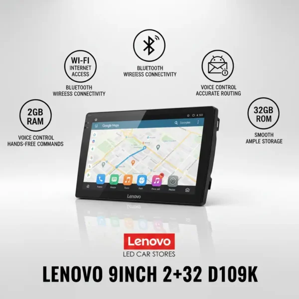 شاشة سيارة Lenovo D109K أندرويد 9 بوصة 2+32 جيجا - DSP و CarPlay
